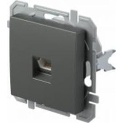 Розетка компьютерная TEM Logiq PC RJ45 Cat 5e антрацит KQ37ATXO-U
