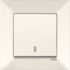 Выключатель проходной одноклавишный Viko Meridian без подсветки кремовый 90970204-WH