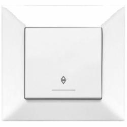 Выключатель проходной одноклавишный Viko Meridian с подсветкой белый 90970063-WH