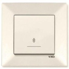 Выключатель проходной одноклавишный Viko Meridian с подсветкой кремовый 90970263-WH
