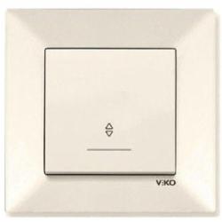 Выключатель проходной одноклавишный Viko Meridian с подсветкой кремовый 90970263-WH
