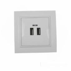 Розетка USB двойная ElectroHоuse Enzo без крышки белый EH-5320