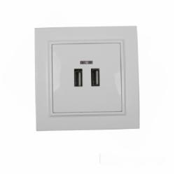 Розетка USB двойная ElectroHоuse Enzo без крышки белый EH-5320