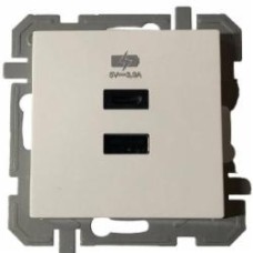 Розетка USB без заземления TEM Logiq IP20 белый EQ68PWXO-U
