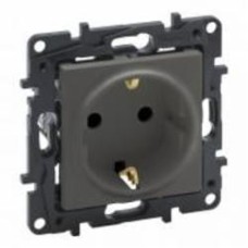 Розетка силовая с заземлением Legrand Niloe Step 863421 IP20 сталь
