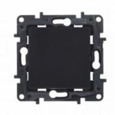Переключатель проходной одноклавишный Legrand Niloe Step 863506 без подсветки черный