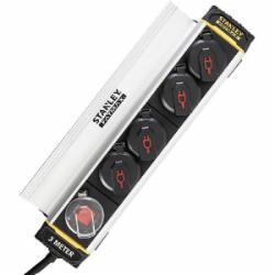 Сетевой фильтр Stanley Fatmax с заземлением 4 гн. черный с серым 3 м SXECCH2LAFE