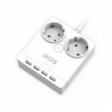Сетевой фильтр IKOS F24S-U с заземлением 2 гн. white 1,5 м 0005-CEF
