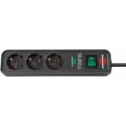 Сетевой фильтр Brennenstuhl Eco-Line 13500A с заземлением 3 гн. черный 1,5 м 1158820315