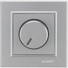 Светорегулятор поворотный Makel Karea 600 Вт 20 IP серебряный 56065011