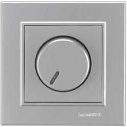 Светорегулятор поворотный Makel Karea 600 Вт 20 IP серебряный 56065011