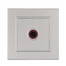 Розетка TV проходная Makel Karea IP20 жемчуг 56100007