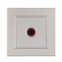 Розетка TV проходная Makel Karea IP20 жемчуг 56100007