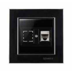 Розетка компьютерная 1 Makel Karea IP20 черный глянец 56111035 Розетка компьютерная 1 Makel Karea IP20 черный глянец 56111035