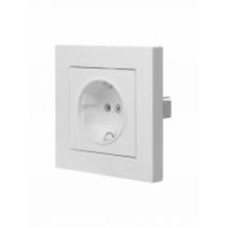 Розетка 1 с заземлением Lezard Vesna IP20 белый 742-0288-122B