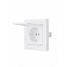 Розетка с крышкой 1 с заземлением Lezard Vesna IP20 белый 742-0288-123B