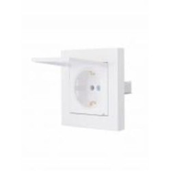 Розетка с крышкой 1 с заземлением Lezard Vesna IP20 белый 742-0288-123B