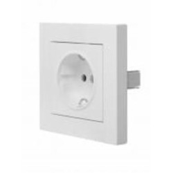 Розетка 1 с заземлением Lezard Vesna IP20 белый 742-0288-124B