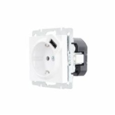 Розетка + USB 1 с заземлением Lezard Vesna IP20 белый 742-0288-181