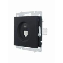 Розетка компьютерная 1 без заземления Lezard Vesna IP20 антрацит 742-4288-139
