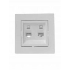 Розетка компьютерная двойная 2 Lezard Vesna IP20 белый 742-0288-141