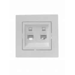 Розетка компьютерная двойная 2 Lezard Vesna IP20 белый 742-0288-141