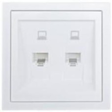 Розетка компьютерная двойная HausMark Juna IP20 белый