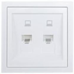Розетка компьютерная двойная HausMark Juna IP20 белый