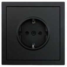 Механизм розетки бытовая із заземленням HausMark Juna IP20 черный