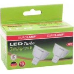 Лампа светодиодная Eurolamp 2 шт./уп. 3 Вт MR16 матовая GU5.3 220 В 3000 К MLP-LED-03533(T)new