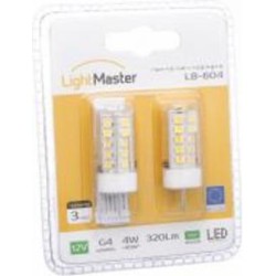 Лампа светодиодная LightMaster LB-604 2 шт./уп. 12 В 4 Вт G4 прозрачная 4000 K