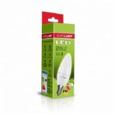 Лампа светодиодная Eurolamp 8 Вт C37 матовая E14 220 В 3000 К
