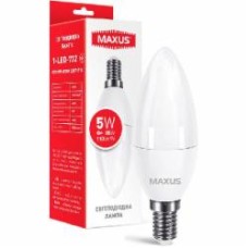 Лампа светодиодная Maxus 5 Вт C37 матовая E14 220 В 4100 К 1-LED-732