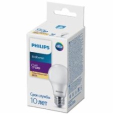 Лампа светодиодная Philips EcoHome 9 Вт A60 матовая E27 90-250 В 3000 К 929002298917