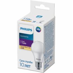 Лампа светодиодная Philips EcoHome 11 Вт A60 матовая E27 90-250 В 3000 К 929002299217