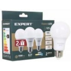 Лампа светодиодная Expert LED Комплект 2 шт. +1 шт. в подарок 12,5 Вт A60 матовая E27 175 В 4000 К ELM-A60-12,5W-E27-40