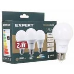 Лампа светодиодная Expert LED Комплект 2 шт. +1 шт. в подарок 12,5 Вт A60 матовая E27 175 В 4000 К ELM-A60-12,5W-E27-40