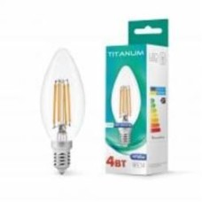 Лампа светодиодная TITANUM FIL C37 4 Вт E14 4100 К 220 В прозрачная 25523