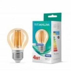 Лампа светодиодная TITANUM FIL G45 4 Вт E27 2200 К 220 В желтая 25526