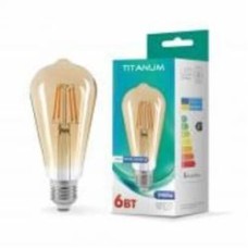 Лампа светодиодная TITANUM FIL ST64 6 Вт E27 2200 К 220 В желтая 25527