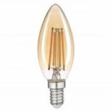 Лампа светодиодная Hopfen FIL C37 4 Вт E14 2800 К 220 В прозрачная