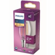 Лампа светодиодная Philips B35 4,3 Вт E14 2700 К 220 В прозрачная 929001889755