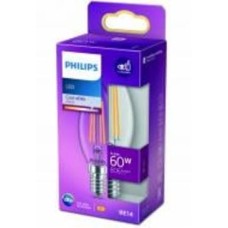 Лампа светодиодная Philips B35 6,5 Вт E14 4000 К 220 В прозрачная 929002028115