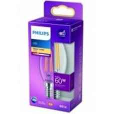 Лампа светодиодная Philips B35 6,5 Вт E14 2700 К 220-240 В прозрачная 929002028055