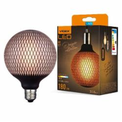 Лампа светодиодная Videx FIL VL-DG125BP G125 6 Вт E27 1800 К 220 В желтая 27618