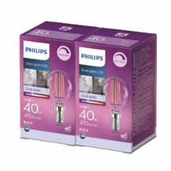Лампа светодиодная Philips 4 Вт E14 220 В прозрачная 929002431166/2