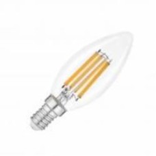 Лампа светодиодная LED CONCEPT FIL C35 8 Вт E14 3000 К 220 В прозрачная