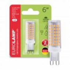 Лампа светодиодная Eurolamp 6 Вт капсульная прозрачная G9 220 В LED-G9-0630(220)
