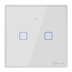 Умный выключатель Sonoff сенсорный T2EU2C-TX белый