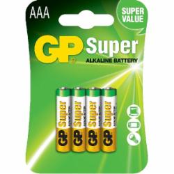 Батарейки GP Super Alkaline 1.5V 15A-U4 AAA (R03, 286) 4 шт.